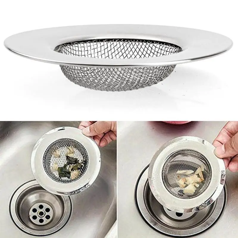 

Steel Mesh Water Filter Mesh Drain Anti-plug Filter Kitchen Basin Residue Net Screen For Bathtub Tank X6I1