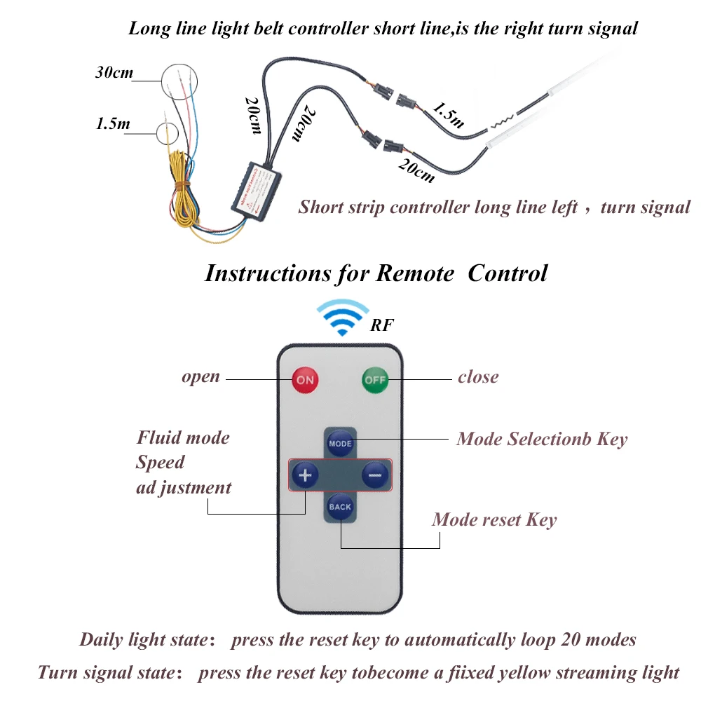 Красочные дистанционного Управление RGB дневные ходовые огни светильник