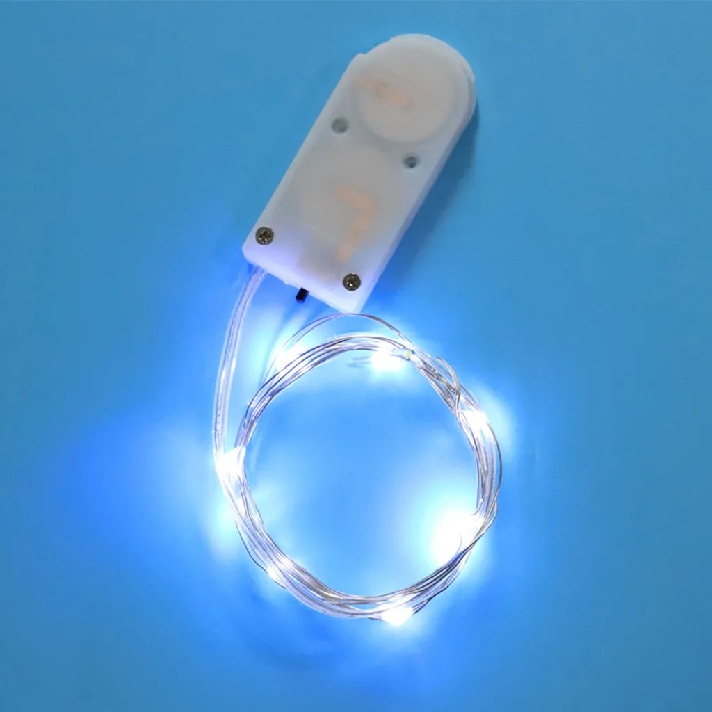 10 LED Звездная гирлянда водонепроницаемые батареи светящиеся феи микро