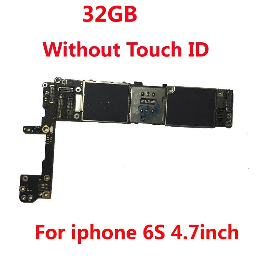 Отпечаток пальца для iPhone 6S материнская плата с/без touch ID 16 Гб 64 Гб 128 ГБ разблокированная материнская плата Система IOS материнская плата - Цвет: 32GB - NO Touch ID