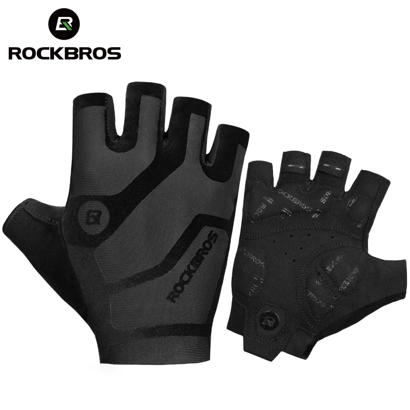 

ROCKBROS Cycling Men's Gloves Breathable Shockproof Cycling Gloves Summer Fingerless Gloves MTB Mountain Bicycle Gloves Sports