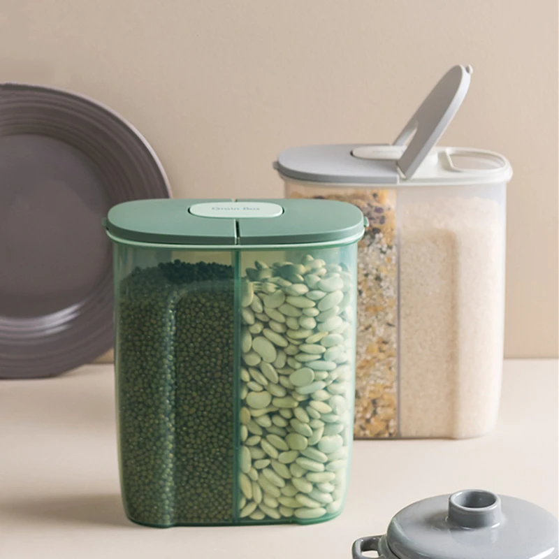 Бытовой пластиковый контейнер для хранения продуктов органайзер специй банки