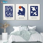 Настенный плакат в современном стиле с абстрактным силуэтом матизы, плакат с голубыми мечтами, Скандинавская Картина на холсте, художественная картина, домашний декор, гостиная