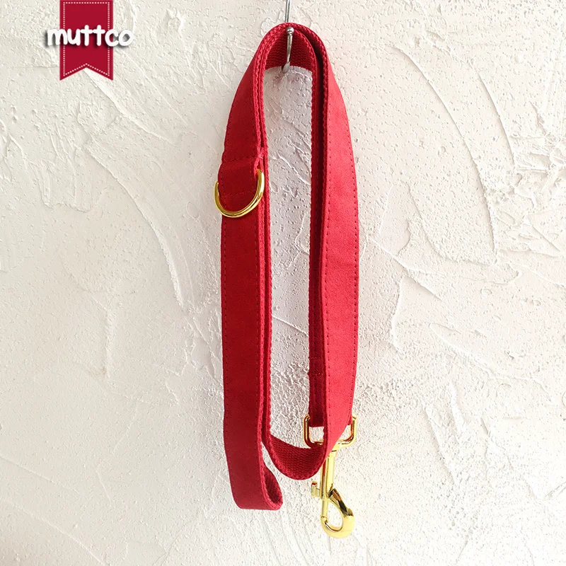 

Регулируемый Собачий Ошейник MUTTCO, вишня, товары для домашних животных ручной работы, 5 размеров, металлическая пряжка, двойной тканевый пово...