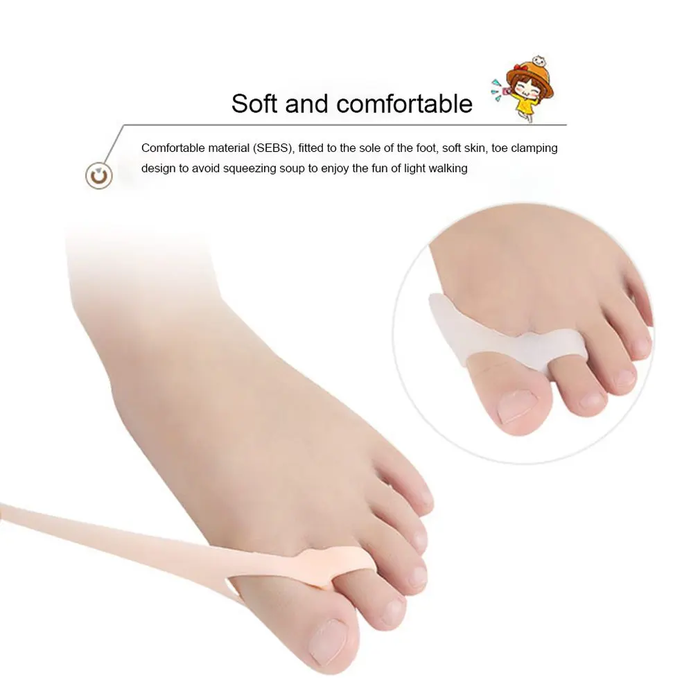 Thumb Valgus протектор стопу дуга для стопы из силиконового геля пальцы два отверстия