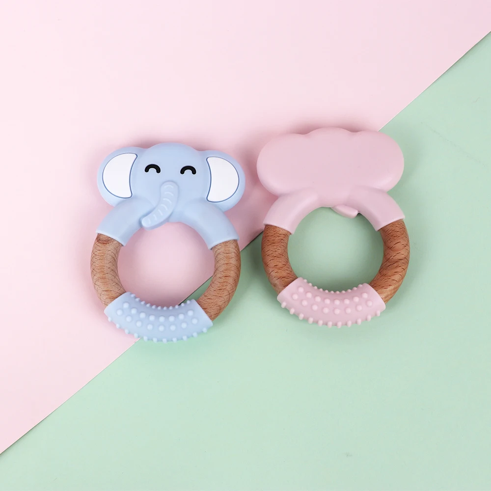 TYRY. HU 1 шт. детский деревянный Прорезыватель для зубов пищевое дерево слон Bpa