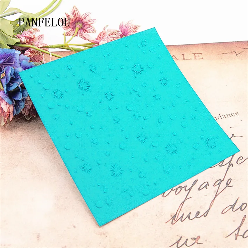 PANFELOU 15x15 Снежная вода папки для тиснения пластик для скрапбукинга DIY шаблон помадка торт фотоальбом открыток