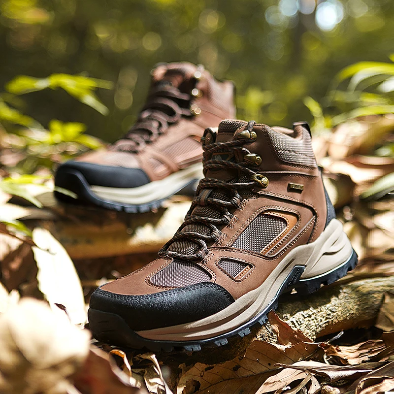 Camel Outdoor Men Hiking Shoes Autumn Winter New Fashion Non-slip Wear-resistant Mountain Climbing Trekking Boots Tactical