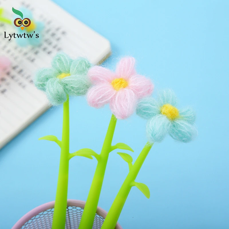 1 шт. милый силиконовый Подсолнух Lytwtw гелевая ручка канцелярские принадлежности