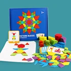 Лидер продаж, 155 шт., деревянные головоломки, доска, набор, красочные детские развивающие игрушки Монтессори для детей, развивающая игрушка для обучения