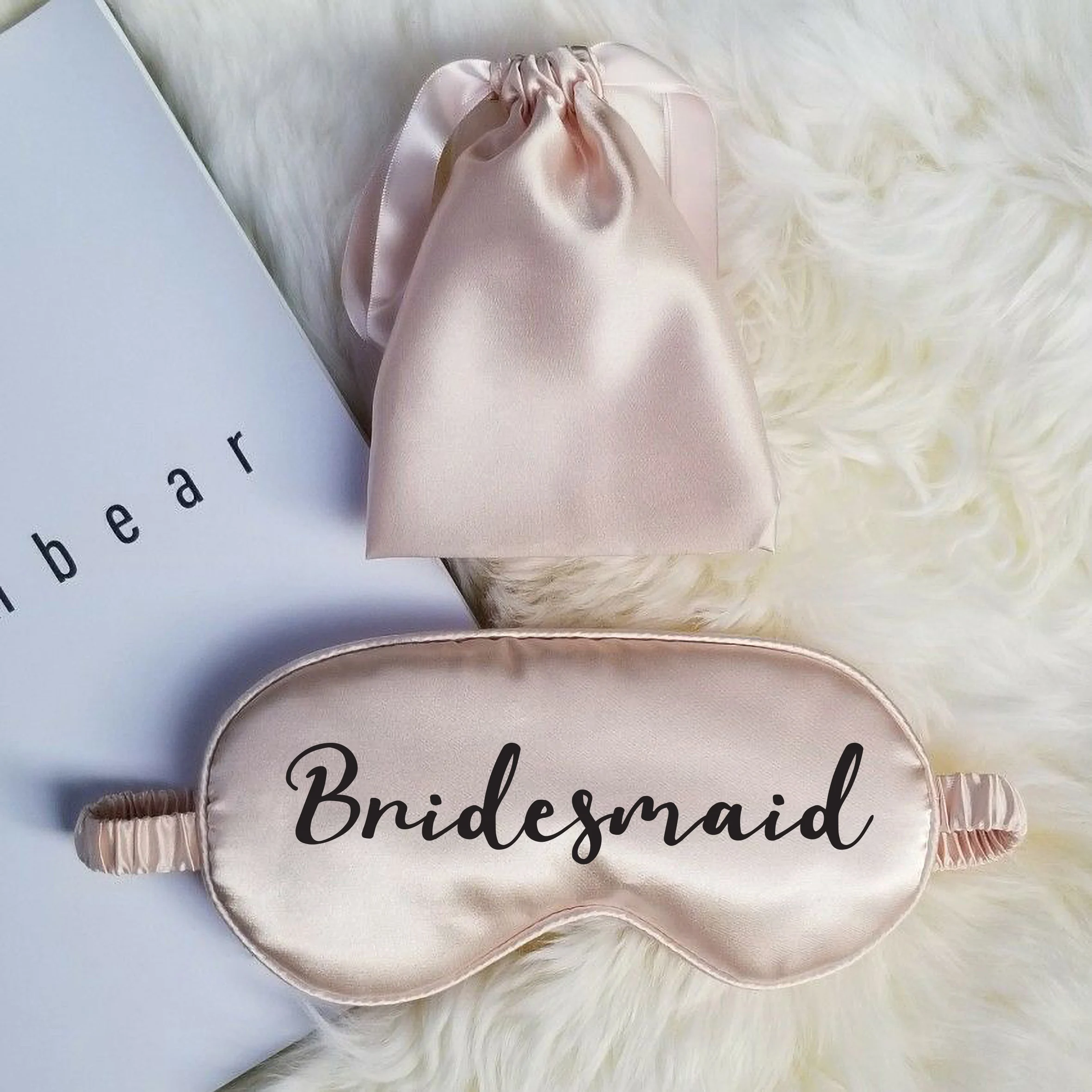 Персонализированный атласный маска для сна индивидуальное имя или монограмма