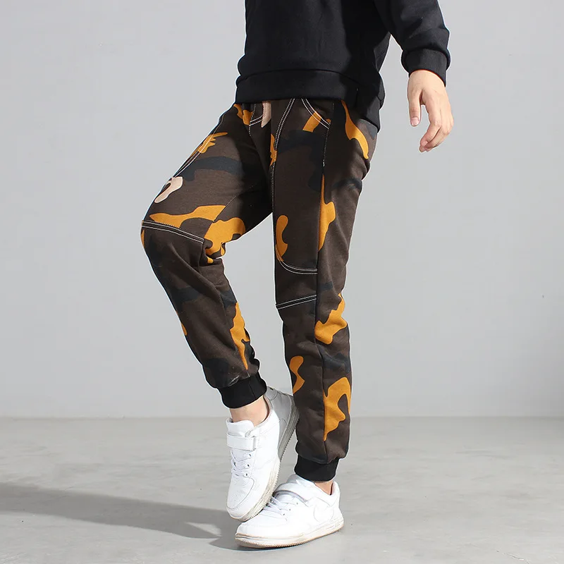 Детская одежда спортивные брюки модные новые длинные с камуфляжным принтом в