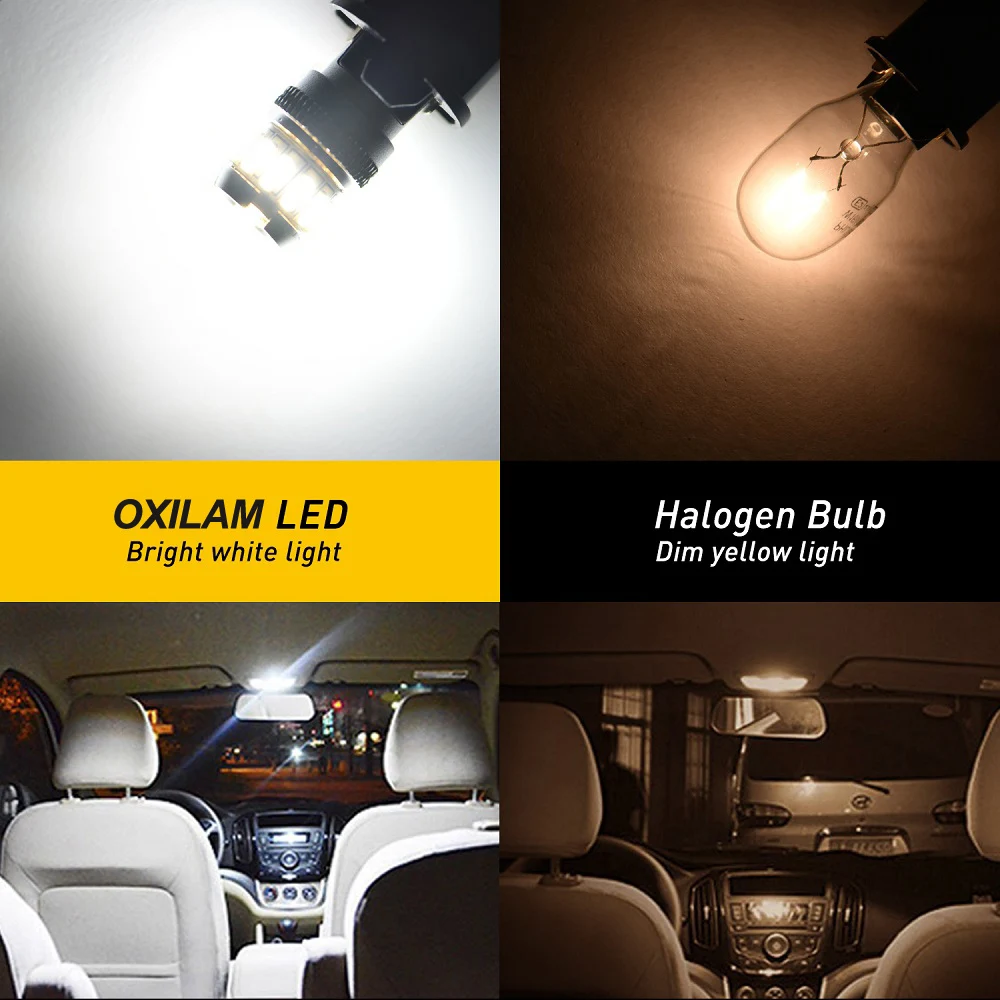 Светодиодная автомобильная лампа OXILAM T10 Canbus W5W 194 168 белая 6500 К|Сигнальная лампа| |