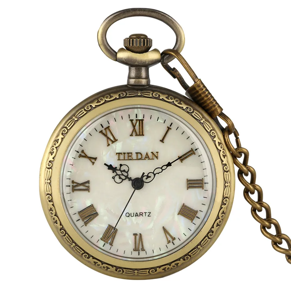 Часы наручные кварцевые с римскими цифрами для мужчин и женщин бронзовые