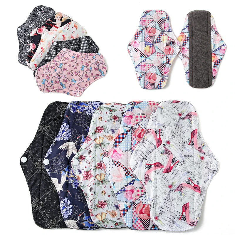 

5 шт. новая распродажа моющийся санитарный Полотенца тканевая менструальная прокладка гигиенические прокладки многоразового использовани...