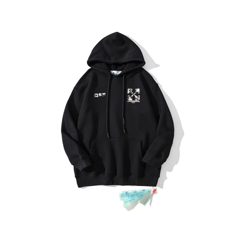 

2021 new fashion off white daisy Hooded Sweater