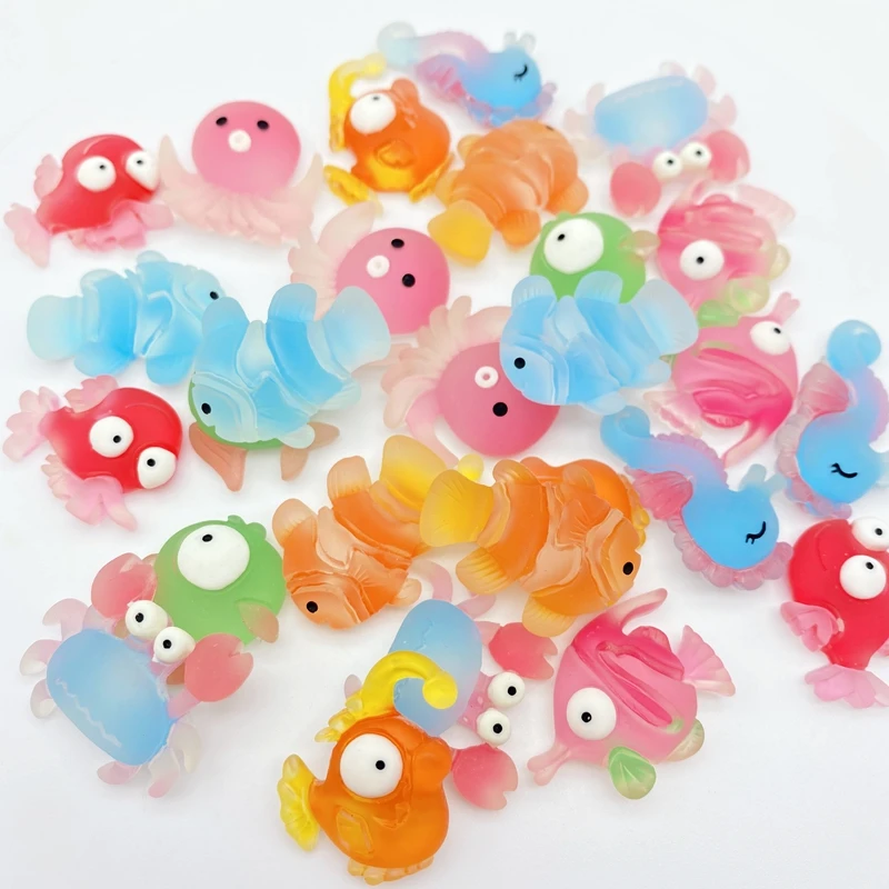 20 шт./лот прозрачные с плоской задней поверхностью из смолы Kawaii скрапбукинг