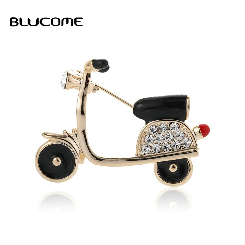Blucome Нежная брошь для скутера с кристаллами эмалированные булавки женщин и