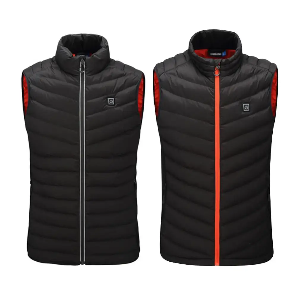 

2020 New Men Women USB Charging electric Heated Vest Jacket Coat Clothing Skiing Winter Warm heating Pad Body Warmer coat