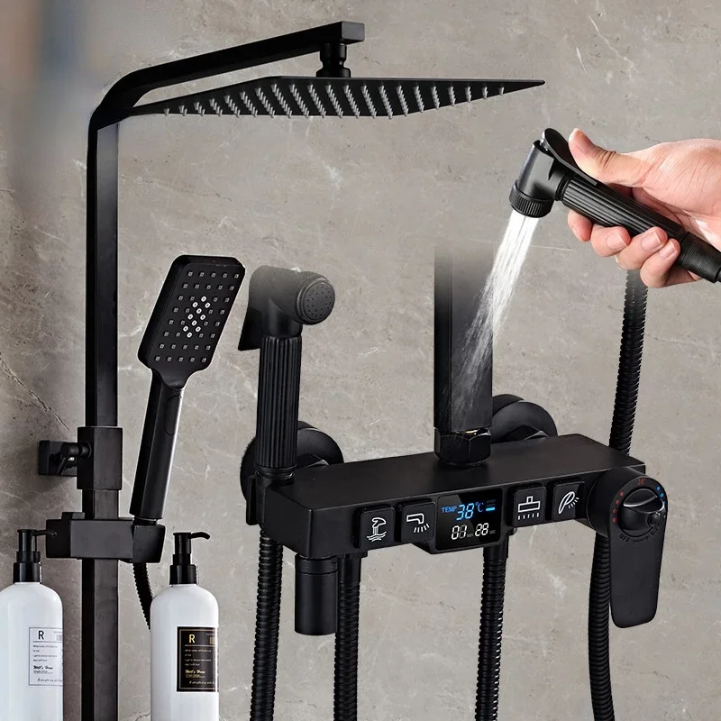 

Смеситель для душа с термостатом и цифровым дисплеем