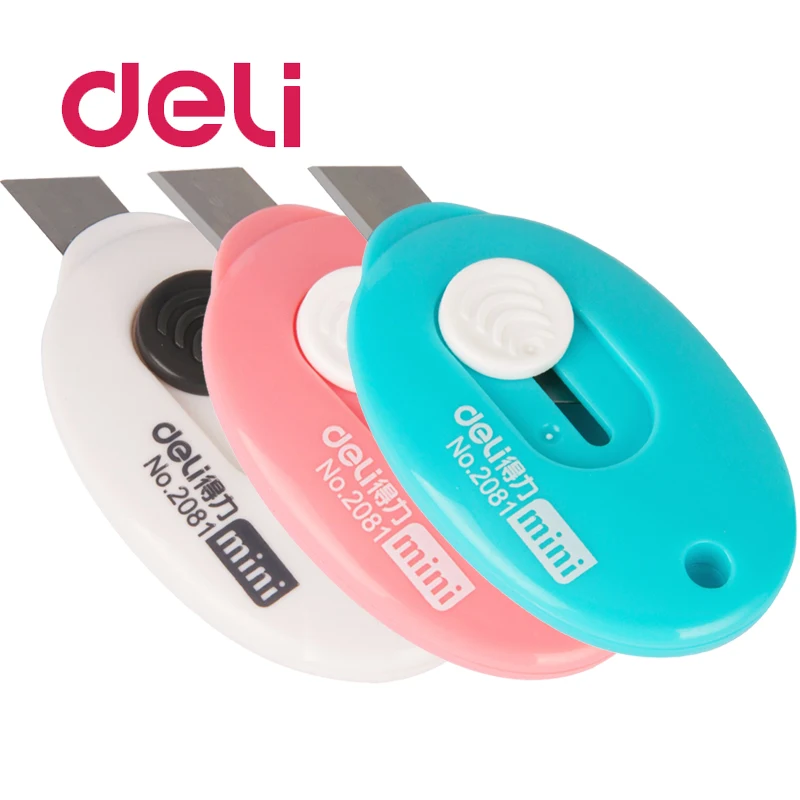 Deli 1 шт. милый однотонный портативный мини нож резак для бумаги лезвие резки