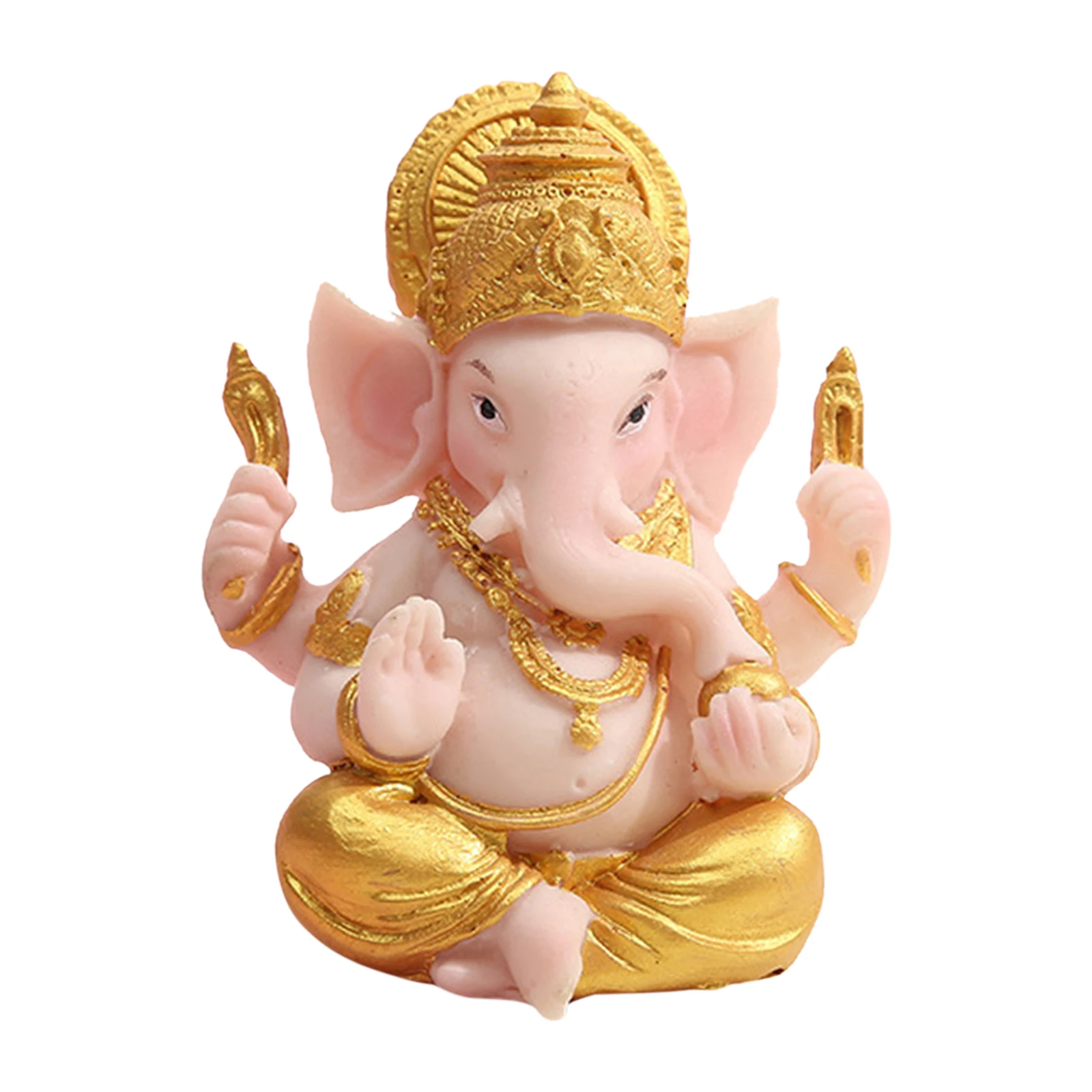 

Статуэтка Ганеша, индийский слон, Бог, Будда, домашнее украшение, фэн-шуй, скульптура, ремесла, также для приборной панели автомобиля