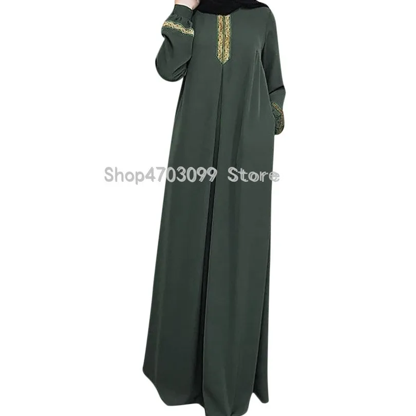 Women Plus Size Print  Muslim Maxi Dress Casual Kaftan Long Dress woman party night Vestidos Hot Sale High Quality