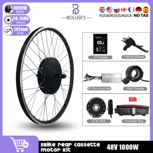 Electric Bicycle Conversion Kit 48V 1000W Rear Cassette Wheel Hub Motor 20-29Inch 700C With Display KT-LCD3 eBike Conversion Kit