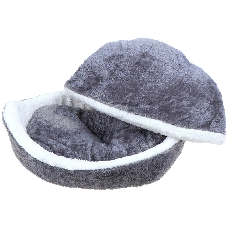 Теплая кровать для кошки домик собаки гамбургеров непродуваемый коврик питомца