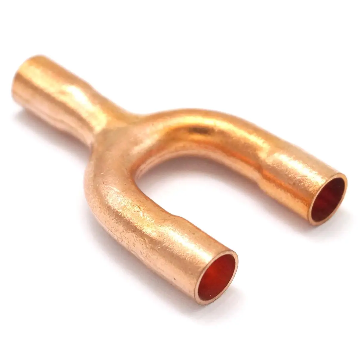 

6.3x0.6x21mm Copper End Feed Equal Y 3 Ways Welding Pipe Adapter Fitting Air Conditioner Refrigeration Gas Water Oil