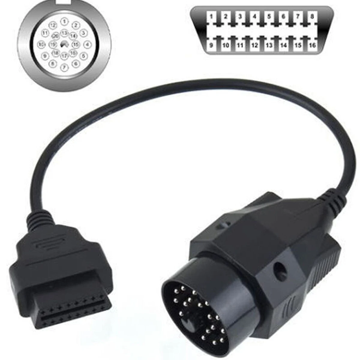 Адаптер кабель 20 Pin To 16 OBD2 адаптер разъем сканер кабели для BMW E36 E38 E39 E46 E53 X5 Z3