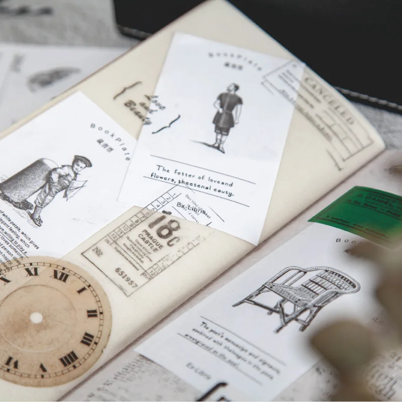 60 шт. винтажные бумажные подставки для книг|Бумажные конверты| |