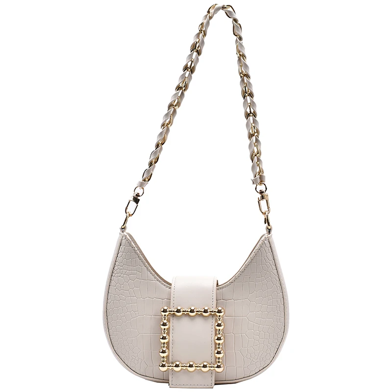 

Weave Shoulder Bag for Women 2020 New Designer Leather Handbag Crocodile Pattern Crossbody Messenger Bag