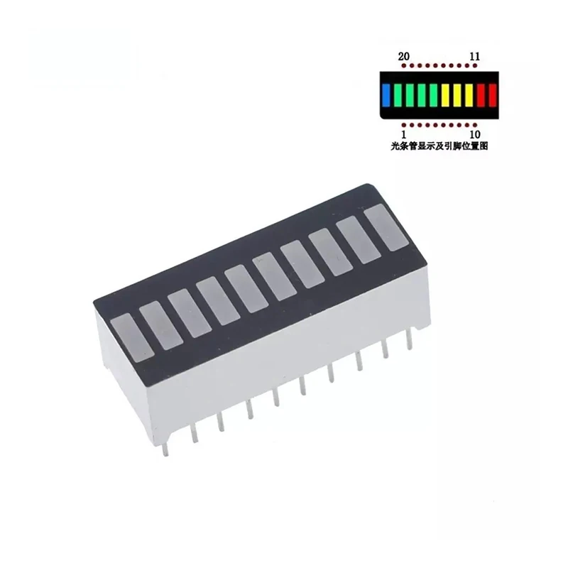 10 сетка цифровой сегмент светодиодный светильник бар супер яркий 2 красных + 3