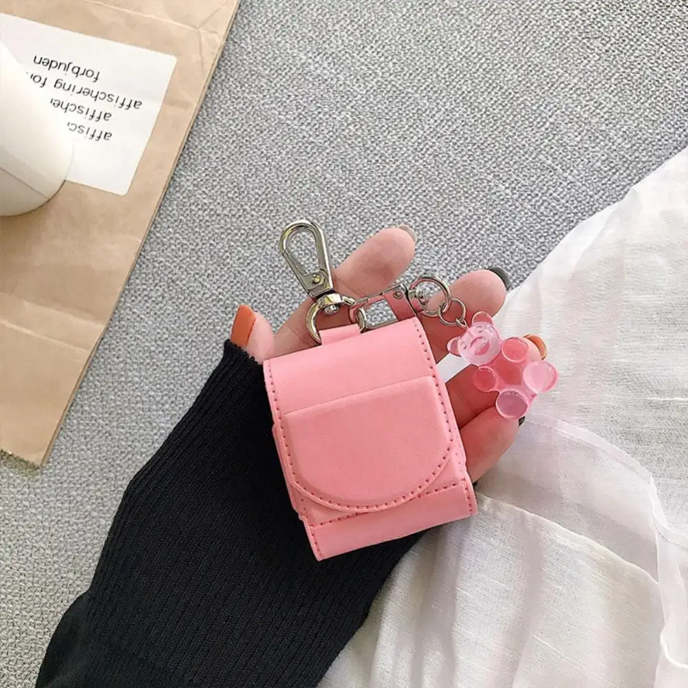 Лидер продаж розовый кожаный чехол для AirPods защитный оболочка беспроводной