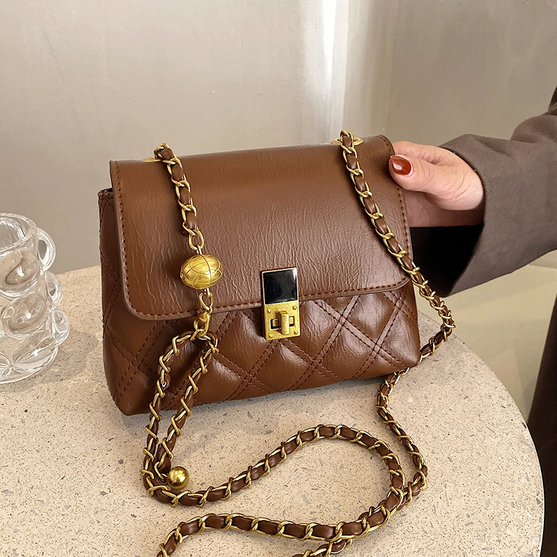 

VeryMe New Diamond Pattern Crossbody Bag Quality Leather Female Shoulder Pack Popular Simple Women Daily Handbag Bolsas Feminina