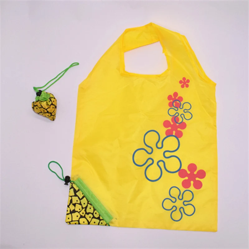 

Unisex New Shopping Bags Cute Fruit Folding Storage Handbag Reusable Folding Grocery Nylon Eco Bag 1PC Large Capacity String Bag