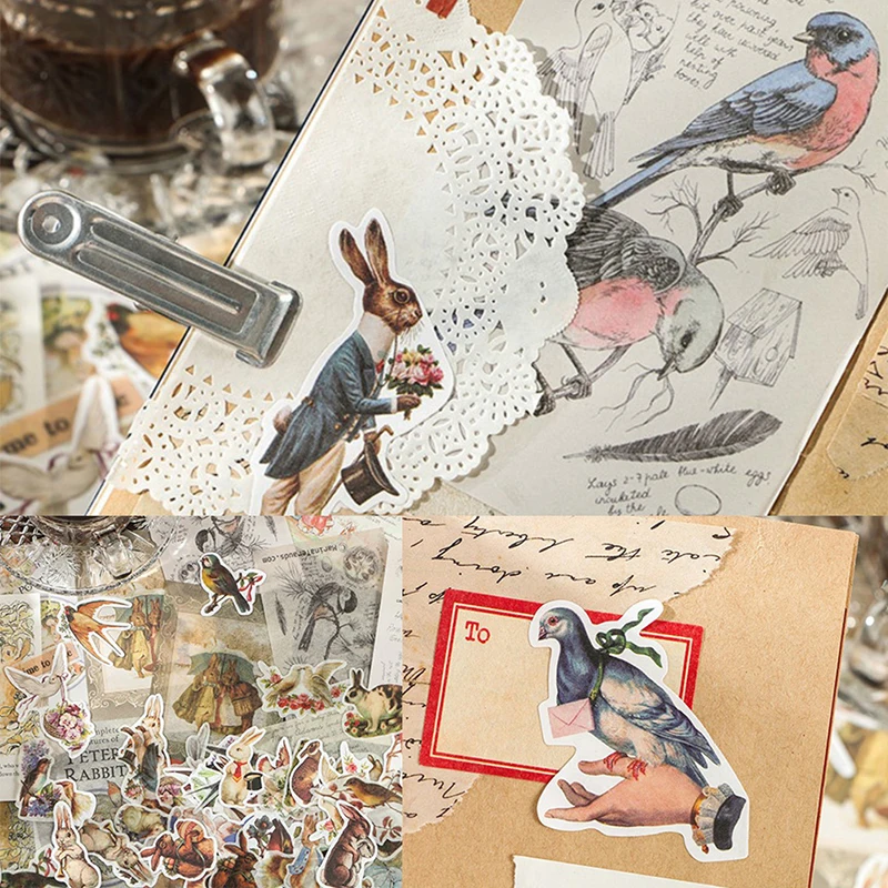 

Periodical Journal Stickers Book DIY Scrapbooking Decal Diary Stationery