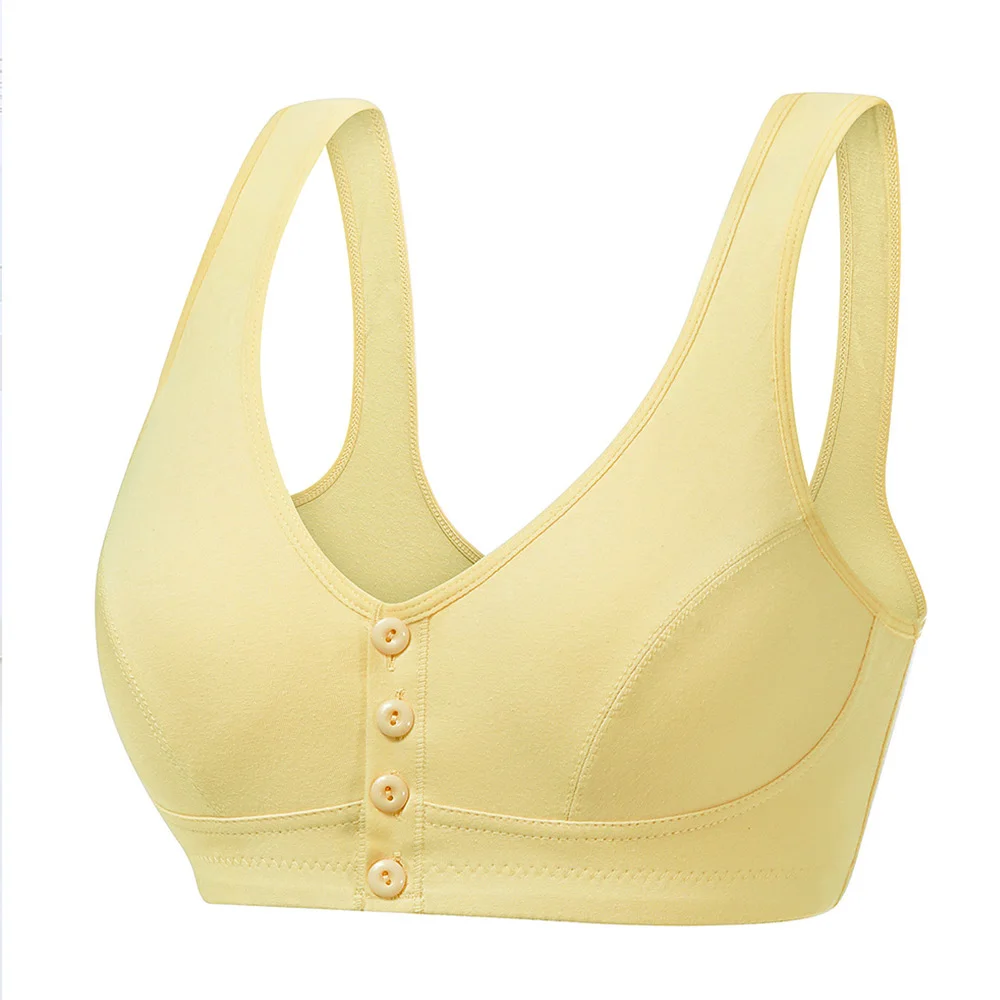 Женский бюстгальтер с застежкой спереди беспроводной хлопковый сексуальное