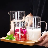 heat resisting measuring cup with scale baking beaker clear liquid measure jug milk water microwave container kitchen supplies
