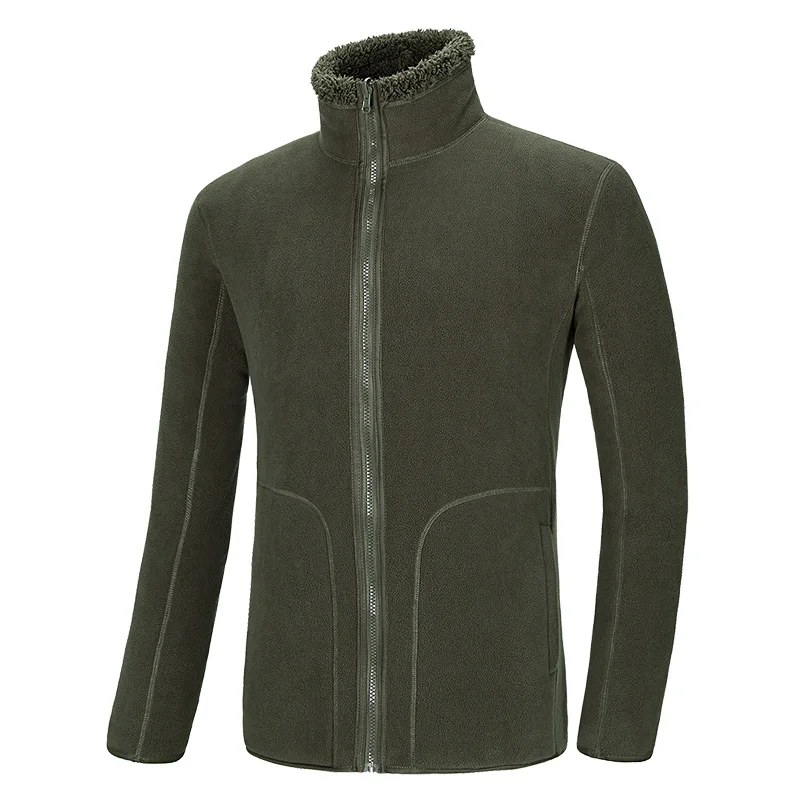 Men Green 5XL мужская и женская зимняя бархатная утолщенная теплая куртка для спорта на открытом воздухе, альпинизма, рыбалки, верховой езды, пешего туризма, ветрозащитная Теплая Флисовая Куртка - Цвет: Men Green