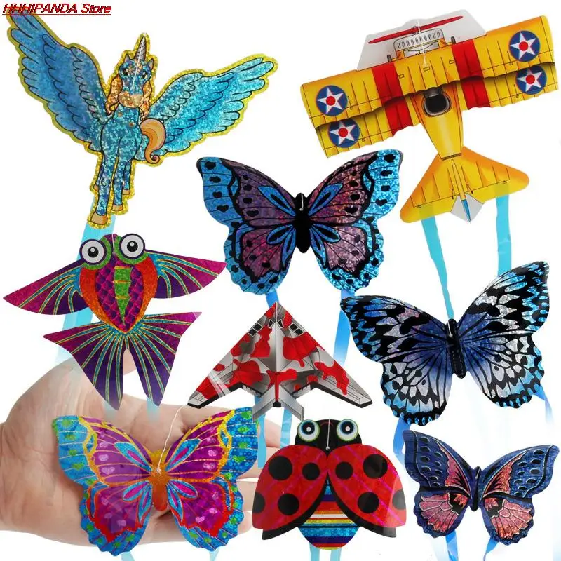 

Portable Children Outdoor Parent-child Interactive Toy Cartoon Airplane Butterfly Insect Mini Kite