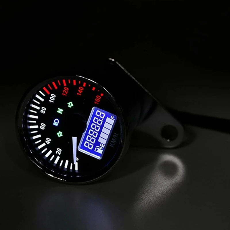 

Universal LCD Sn Pointer Type Mechanical Instrument Vintage Motorcycle Retro Multi Function Oil Gauge Assembly