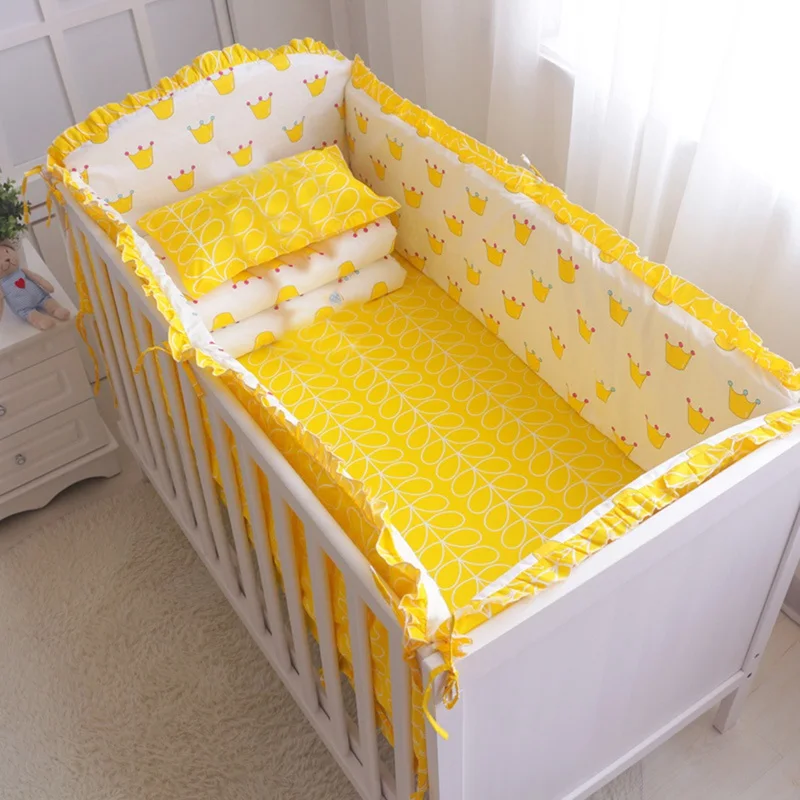 5 шт. кроватка для новорожденного бамперы хлопок детская Бампер Лист ограждение