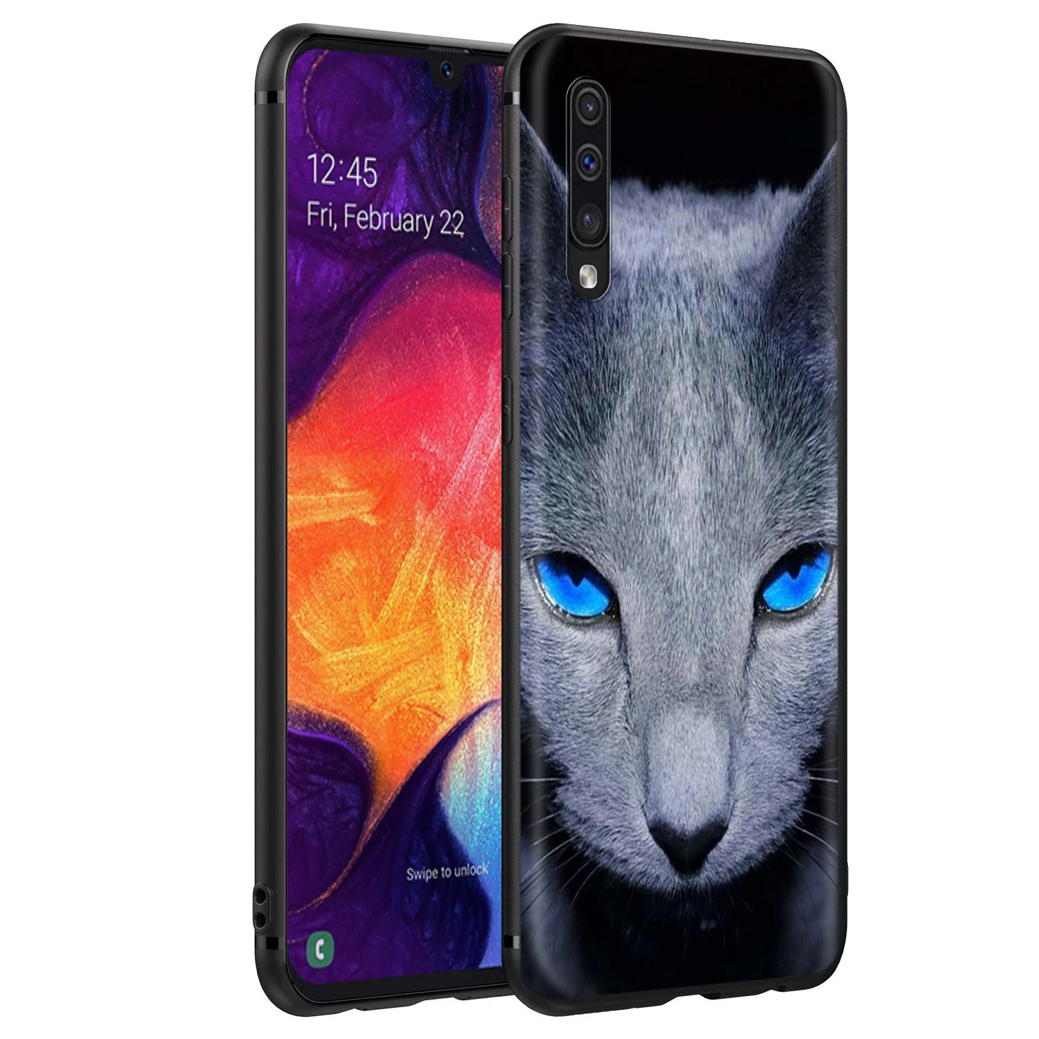 Милый мягкий силиконовый чехол YIMAOC Cat Kitty Blue Eyes для Samsung Galaxy S6 S7 Edge S8 S9 Plus A3 A5 A6 Note 8 9 |