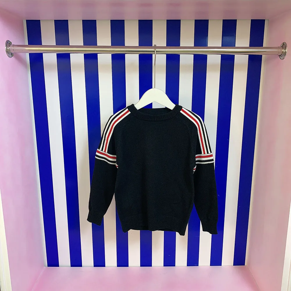 Свитер осенняя и зимняя одежда пуловер для мальчиков девочек рубашка Детский