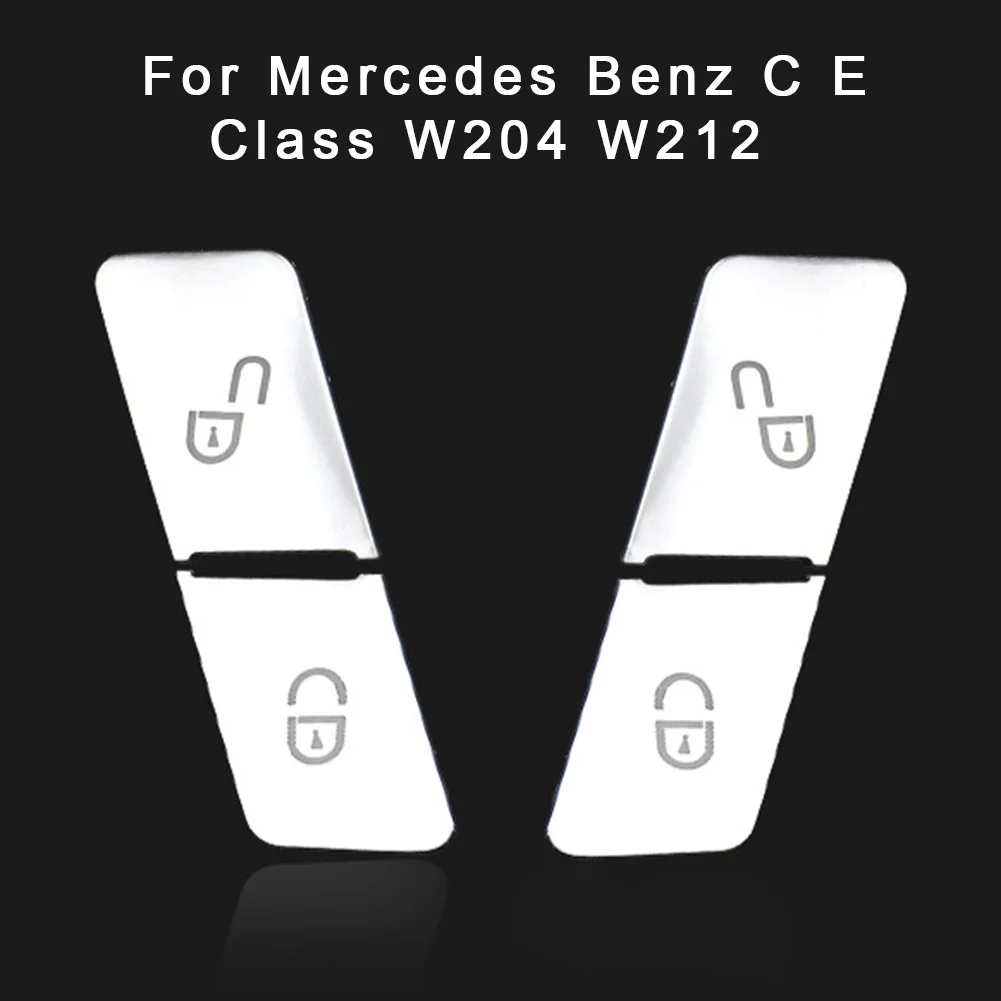 

4pcs/set Door Lock Unlock Buttons Decor Cover Trim For Mercedes Benz C E Class W204 W212 Car Styling Sticker Accessories