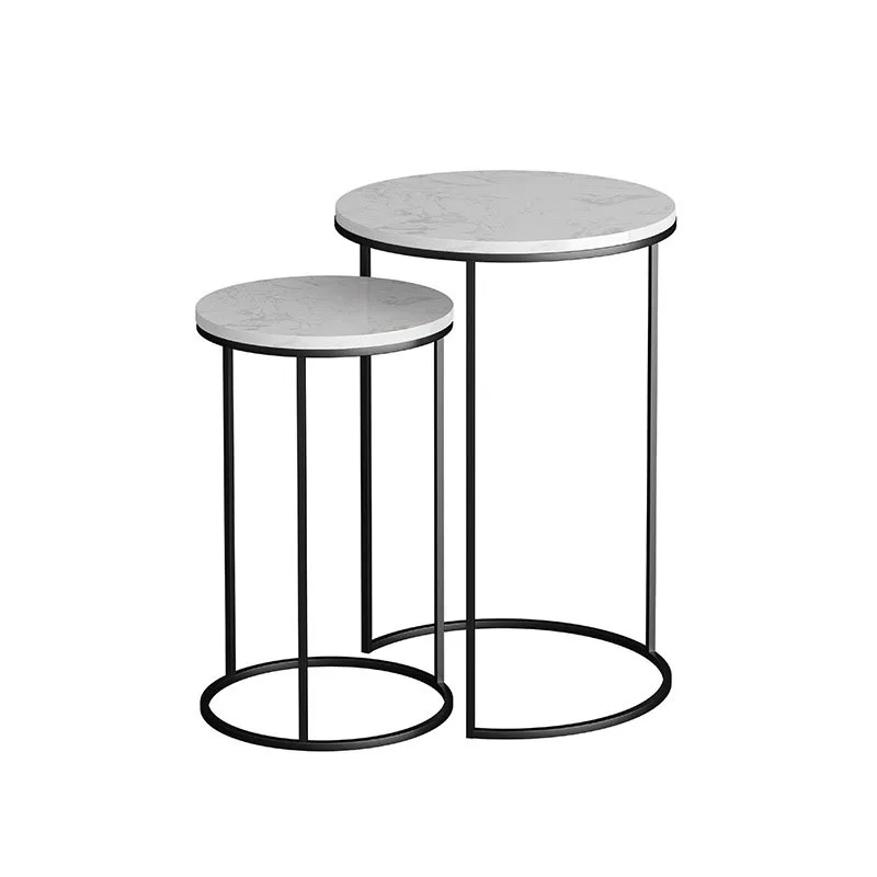 Мраморный Топ диван боковой столик угловой Круглый Маленький журнальный