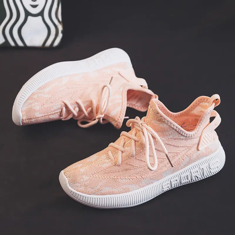 

Coconut shoes women's summer flying woven sports shoes thick soled breathable mesh shoes female students versatile father shoes