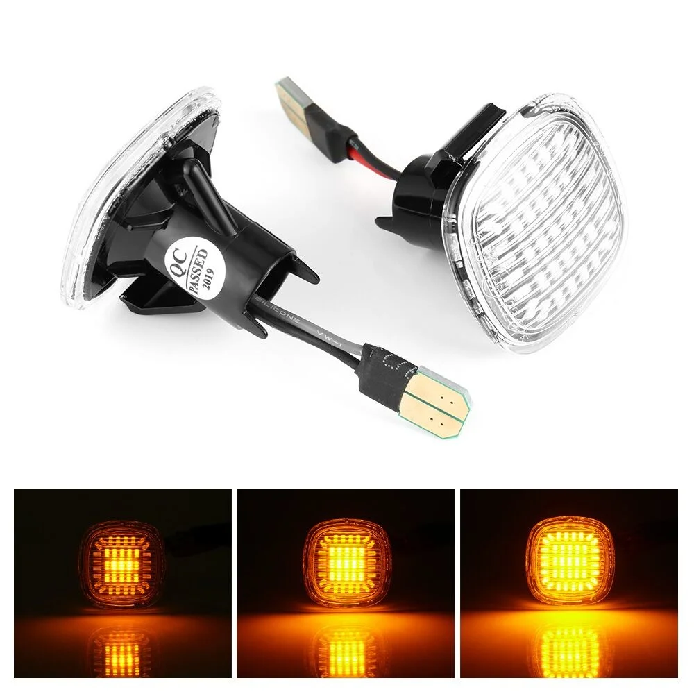 

2 Pieces Led Dynamic Side Marker Light Turn Signal Sequential Blinker Light Amber LED Fender Lamps for Audi A3 8L A4 8D A4 S4 B5